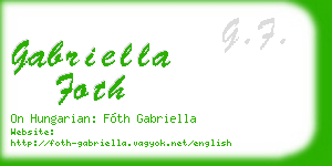 gabriella foth business card